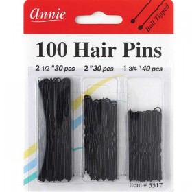 Annie 100 Hair Pins Combo Black  #3317